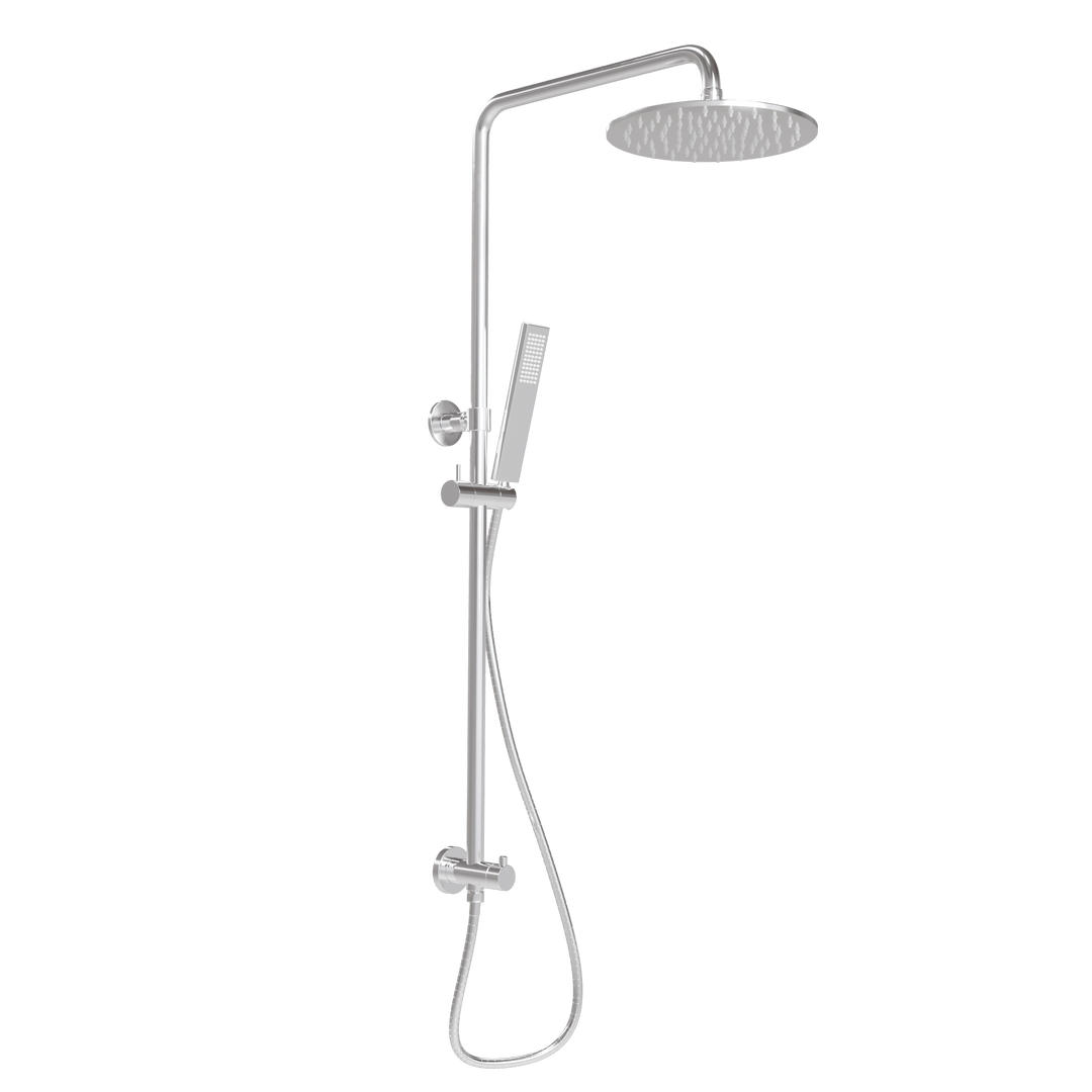 Finley Shower Rail Set Chrome (NZ) ABI Bathrooms & Interiors