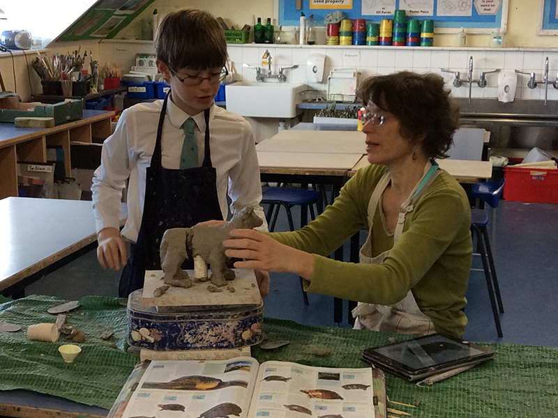 Clay Sculpture Abingdon Prep School