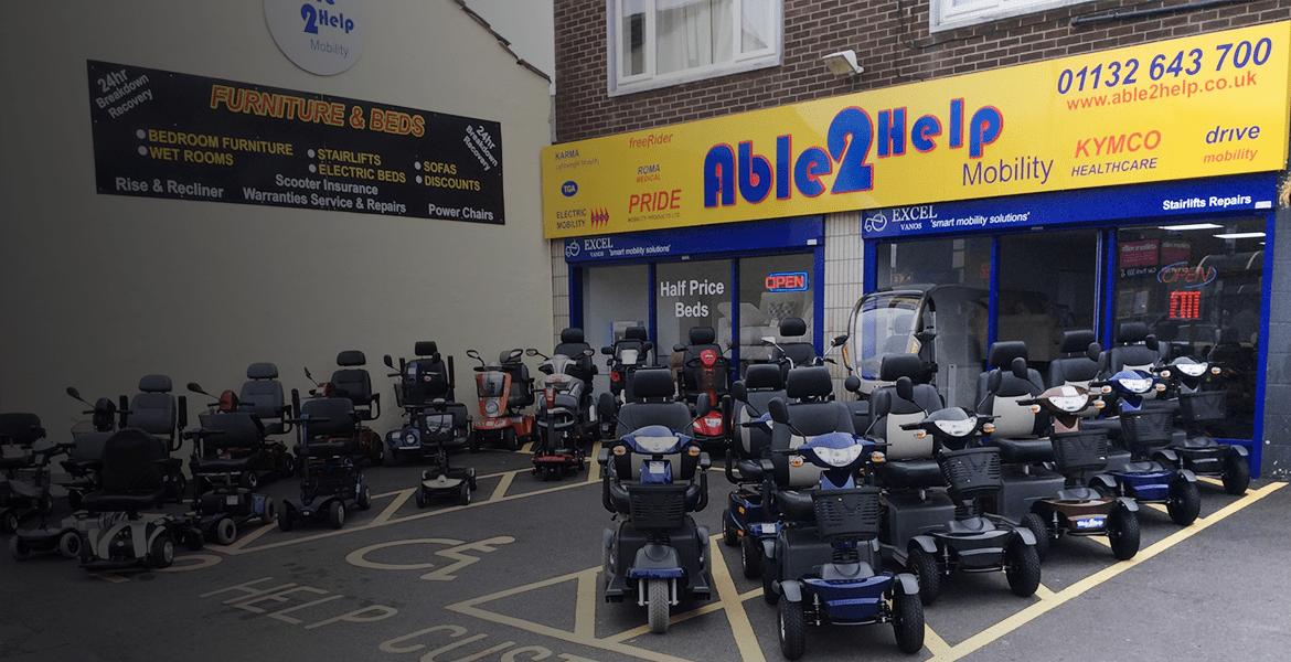 Able 2 Help Mobility Mobility Products Scooters & Powerchairs Leeds
