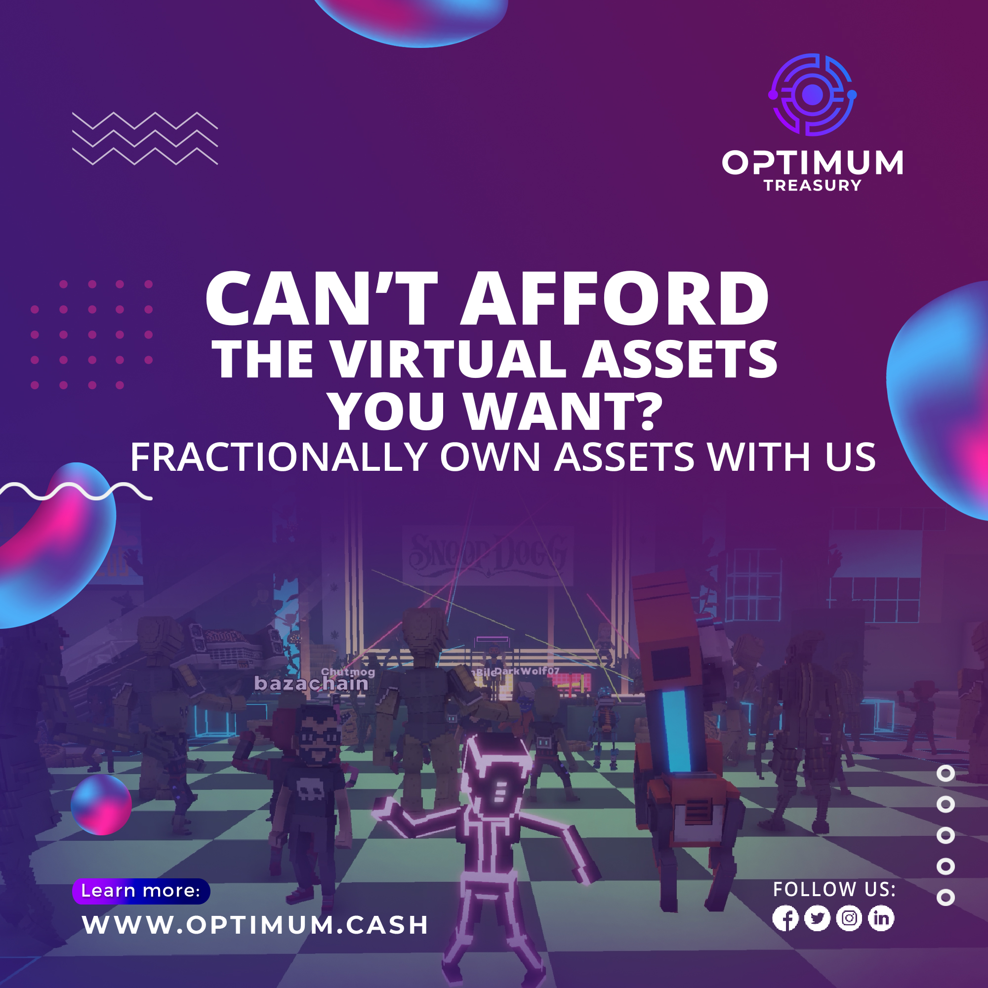 Fractional FNFT virtual metaverse land sale auctions at Optimum