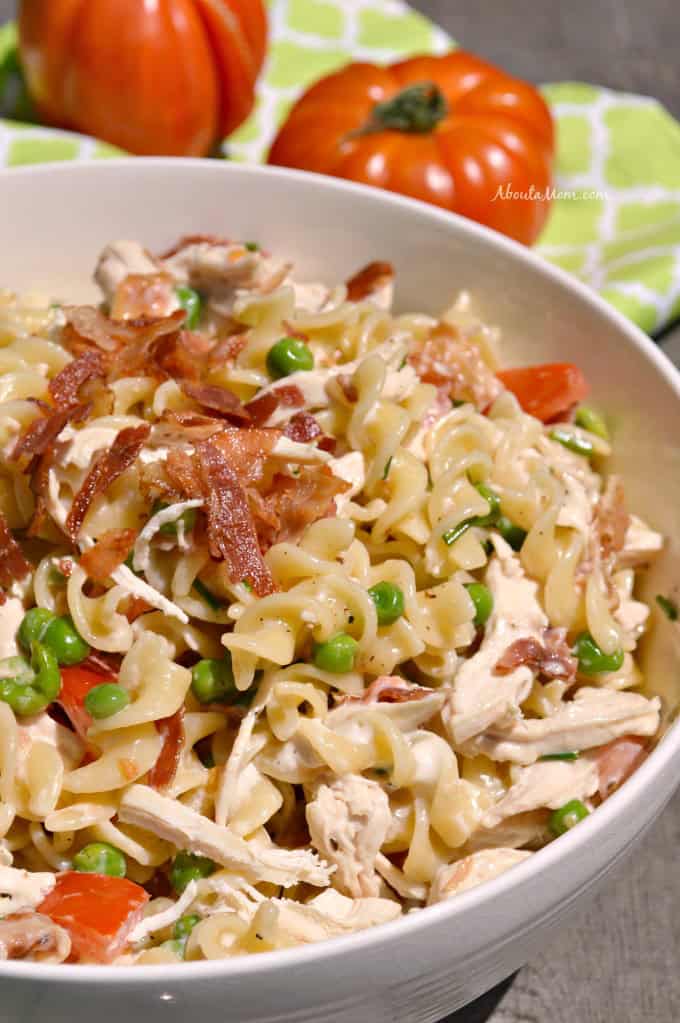 Bacon Chicken Ranch Pasta Salad About a Mom