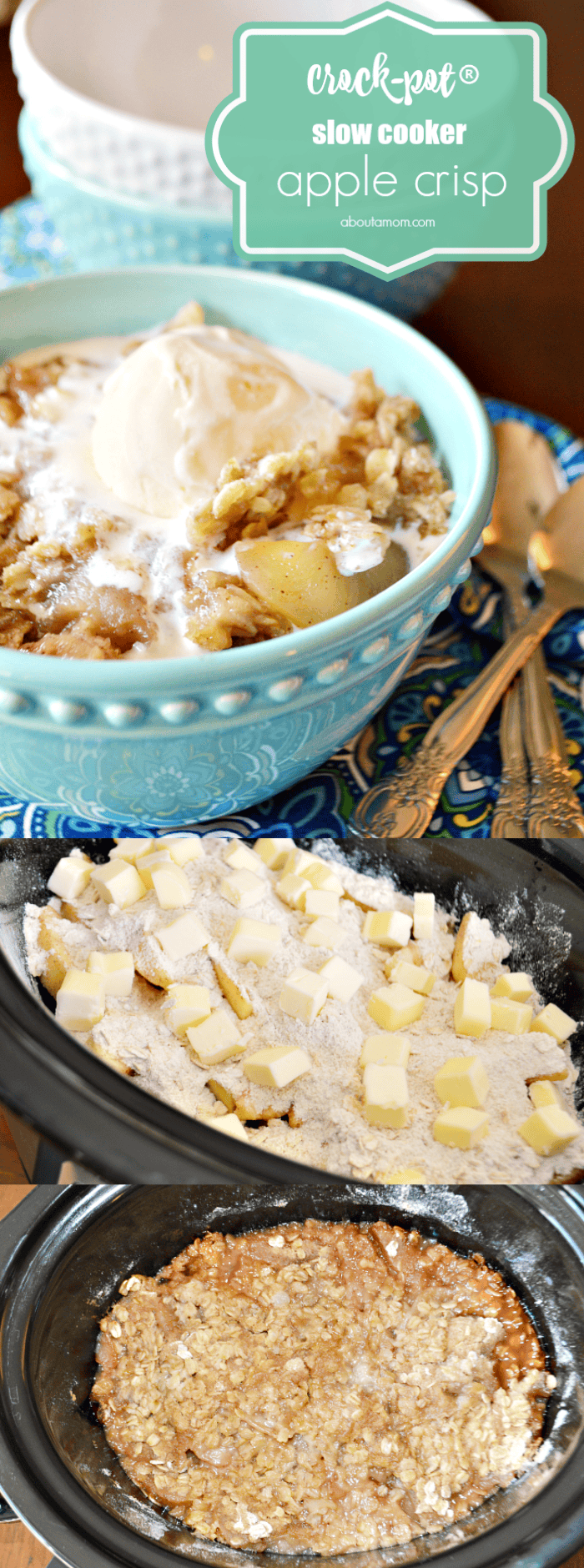 CrockPot® Slow Cooker Apple Crisp About A Mom