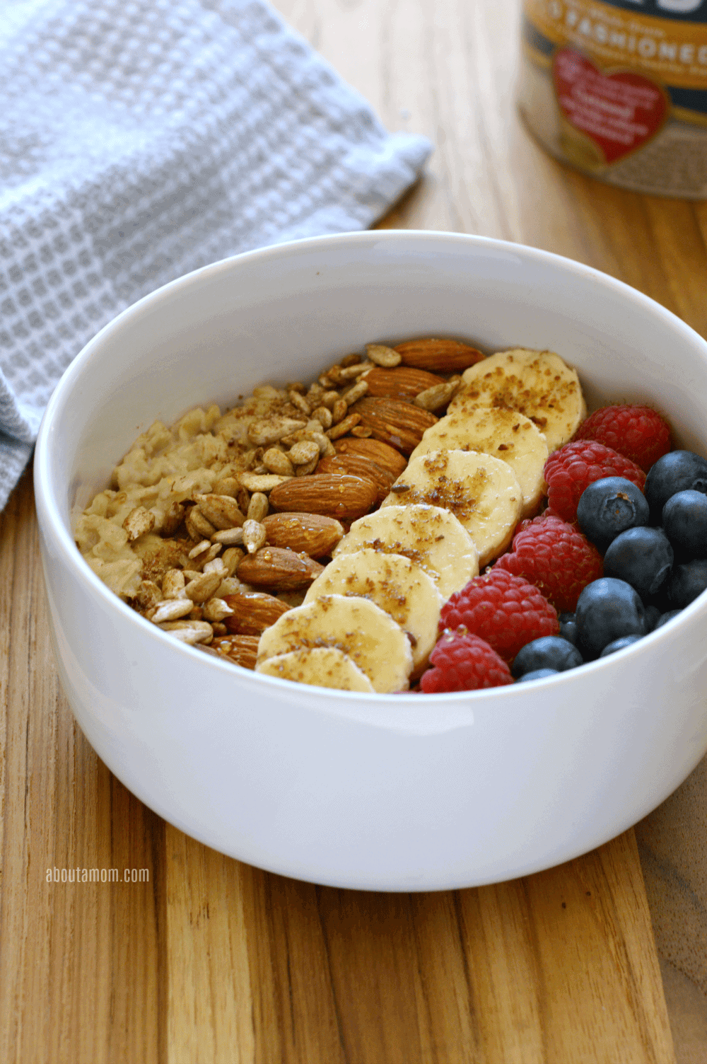Fruit and Nut Oatmeal Bowl About a Mom