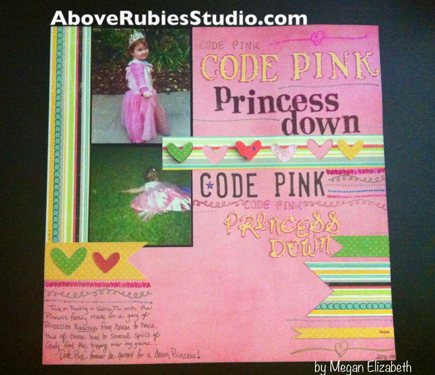 Code Pink Princess Down Code Pink Scrapbook Layout
