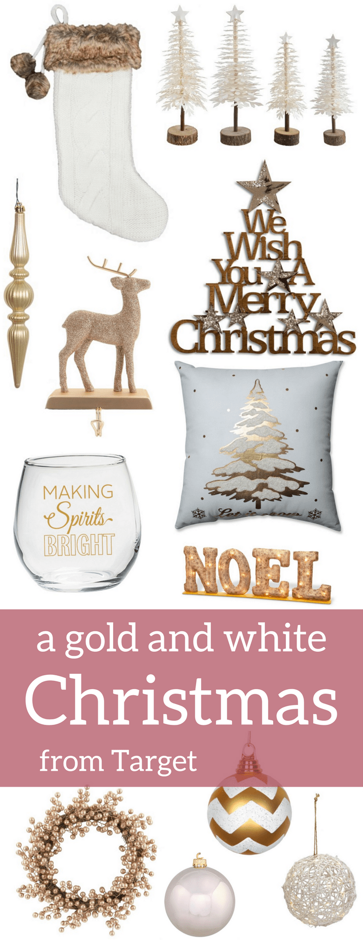 A Gold and White Christmas from Target • A Brick Home