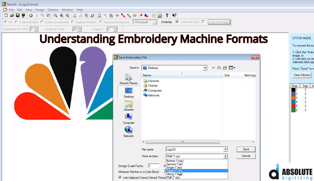 Understanding Embroidery Machine File Formats - Absolute Digitizing