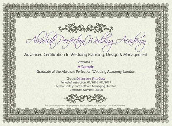 Wedding Planner Courses AP Wedding Planning Academy