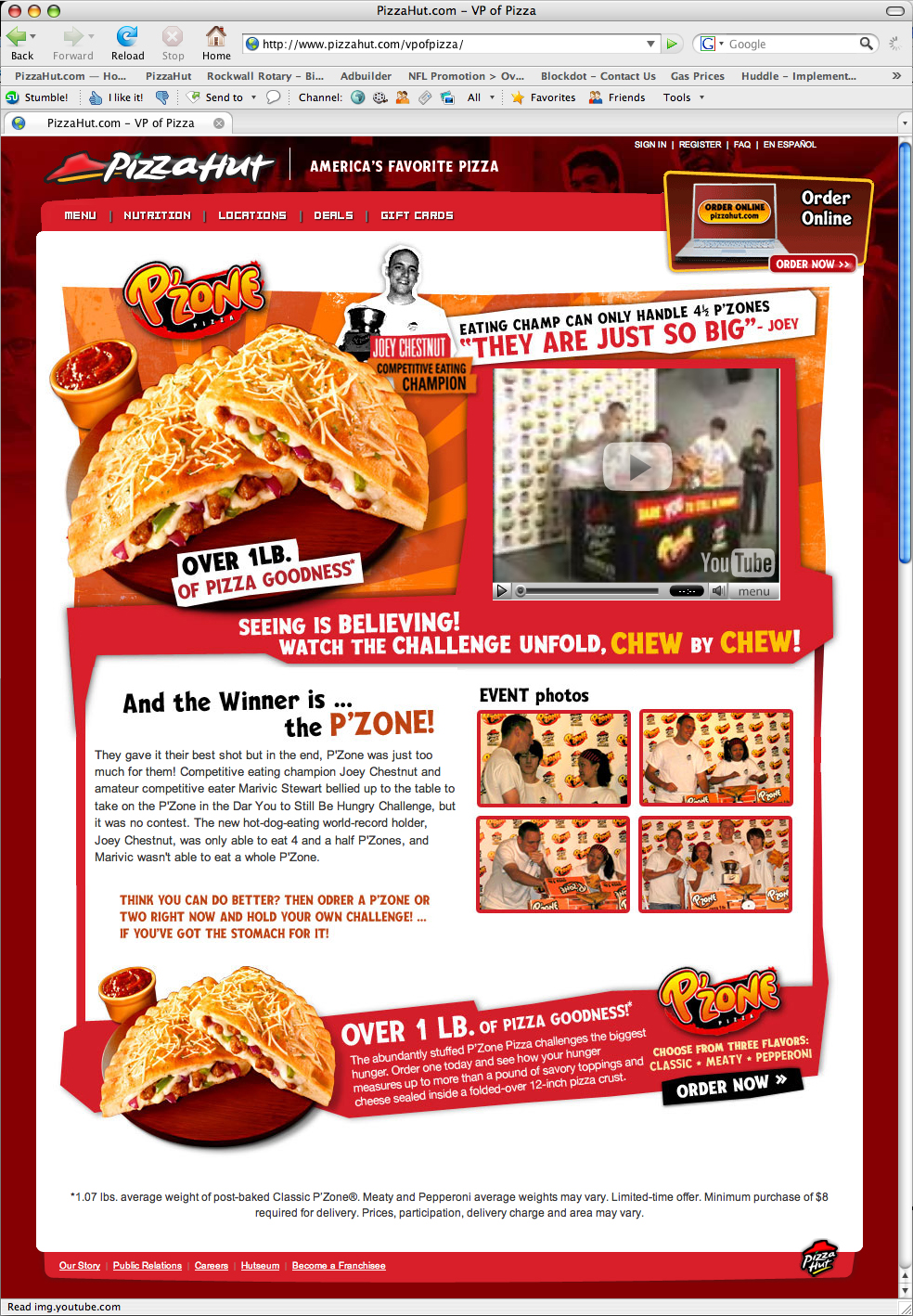 PizzaHut P'Zone Challenge Abstract Explosion