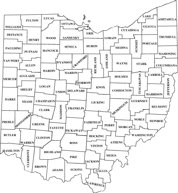 Southwest Ohio County Map Title Abstractors Ohio Service Areas