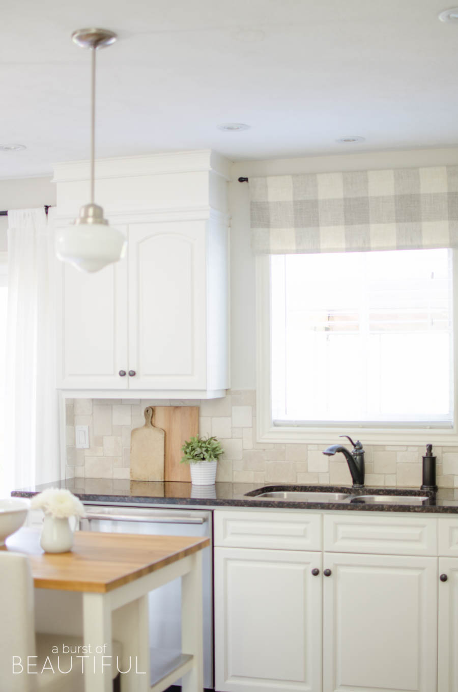 Farmhouse Kitchen Window Valance Tutorial A Burst of Beautiful
