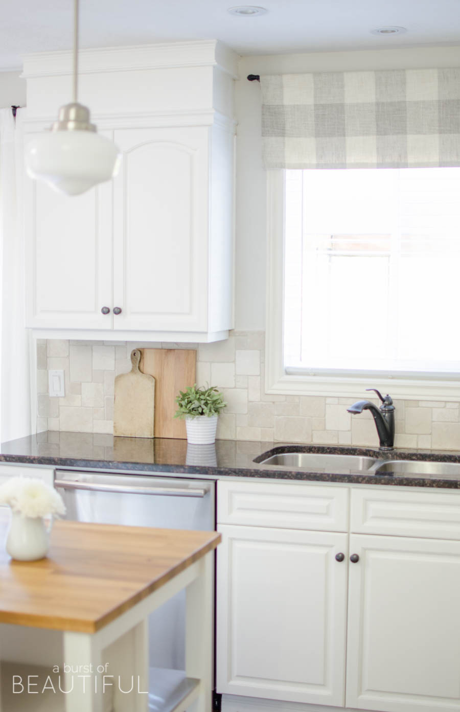 Farmhouse Kitchen Window Valance Tutorial A Burst of Beautiful