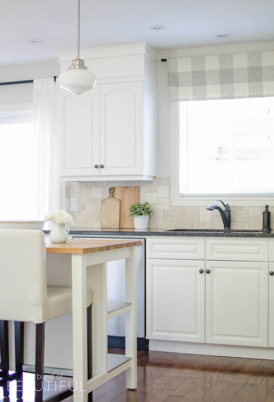 Farmhouse Kitchen Window Valance Tutorial A Burst of Beautiful
