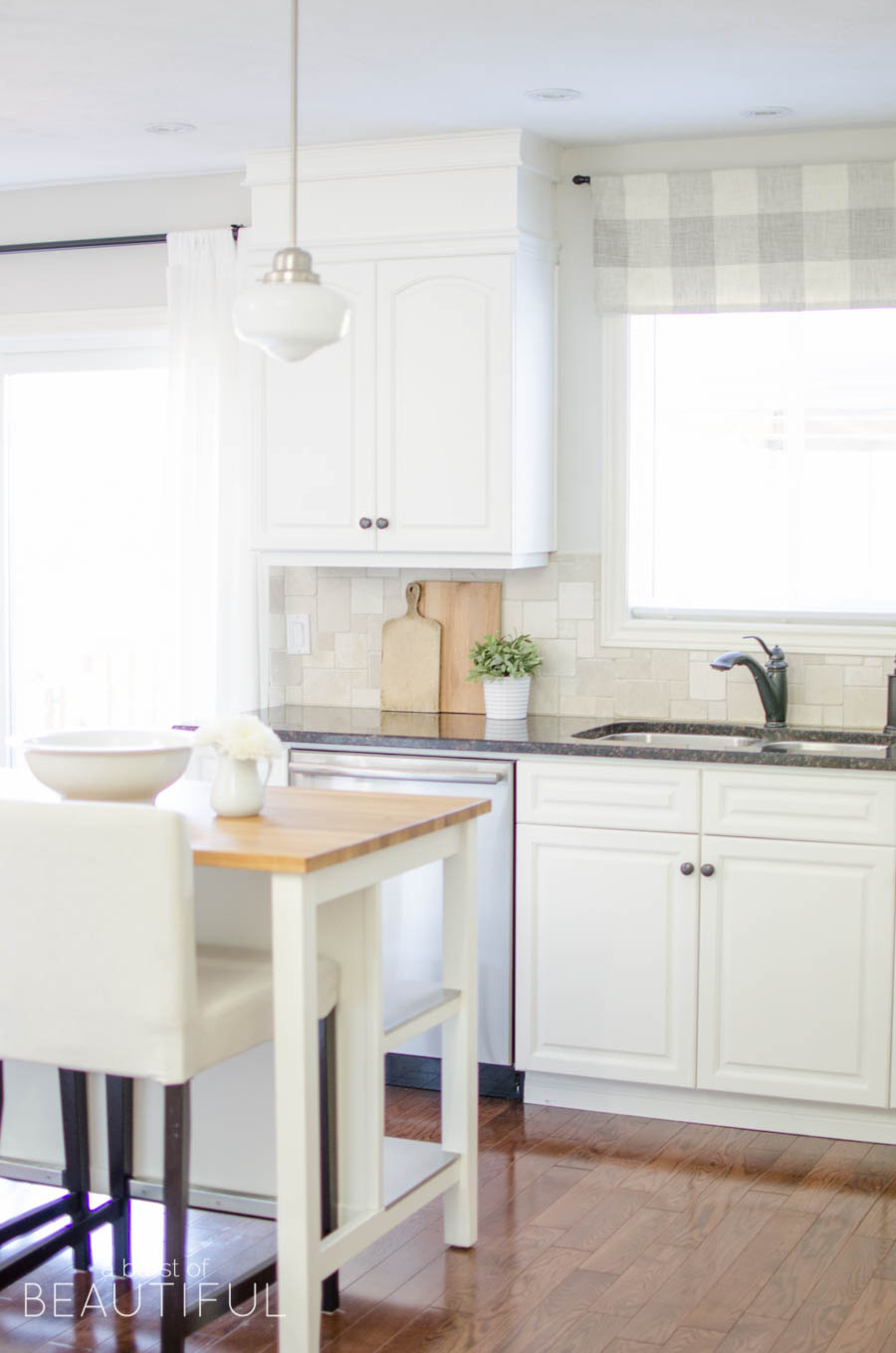 Farmhouse Kitchen Window Valance Tutorial A Burst of Beautiful