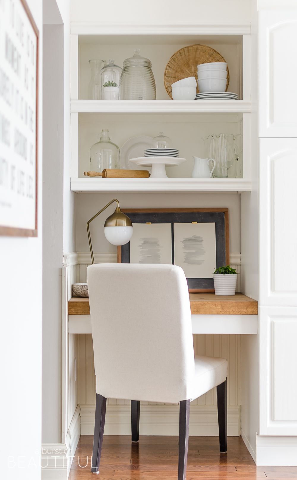 DIY Floating Desk with Storage Tutorial A Burst of