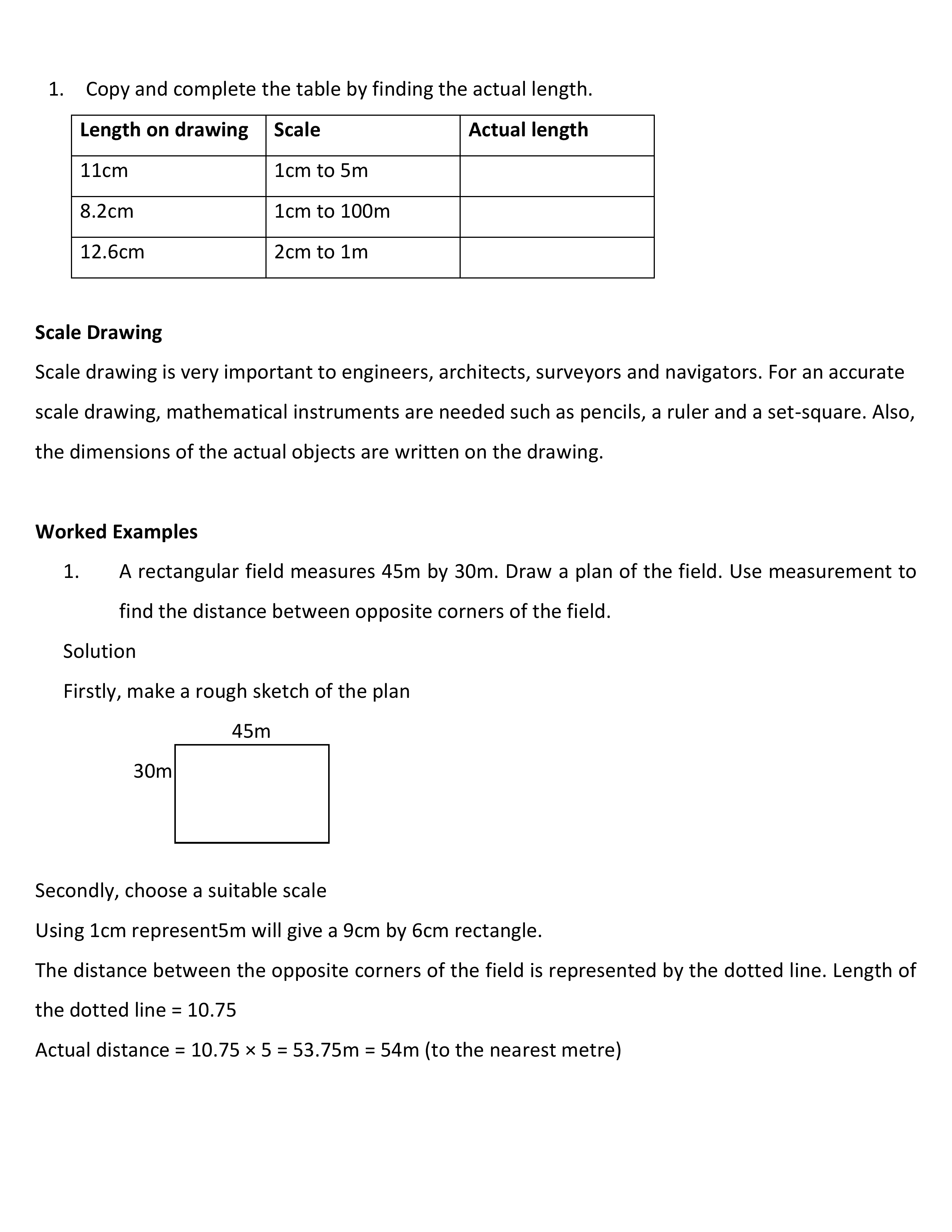 SCALE DRAWING Acadlly