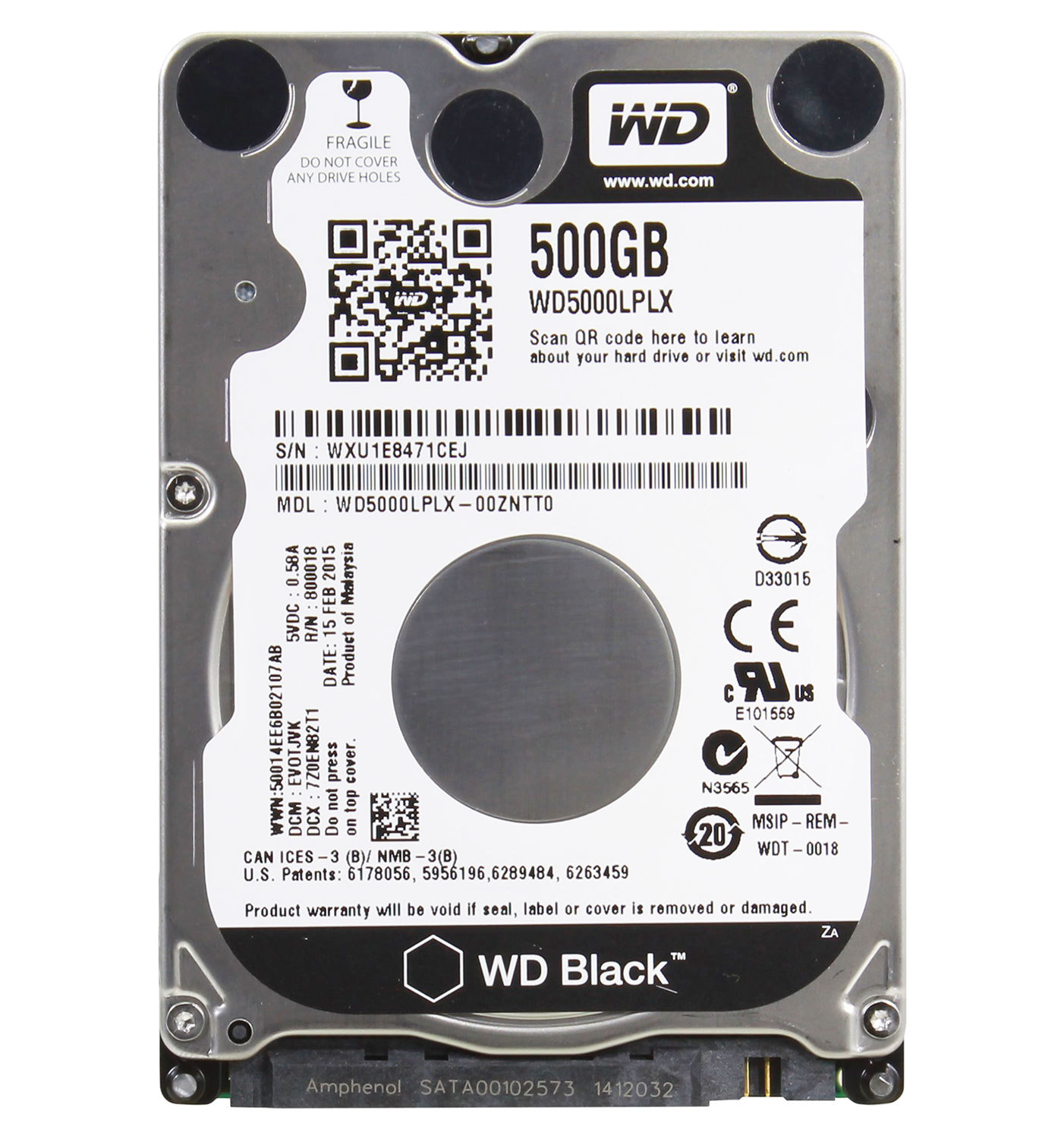 Western Digital Black 500GB 7200RPM SATA III Cache Internal 2.5