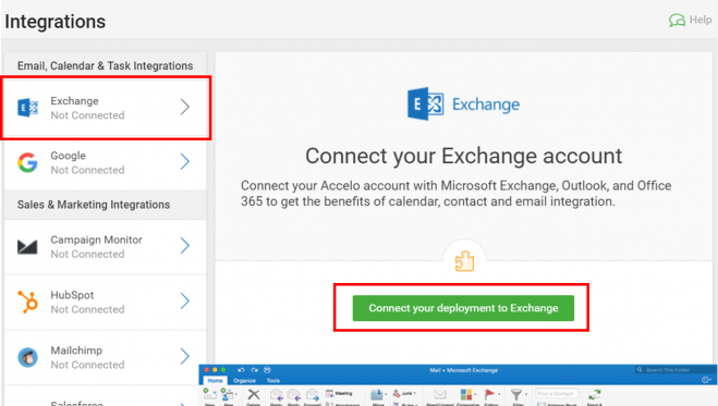 Connect to Exchange Integration Guide Accelo