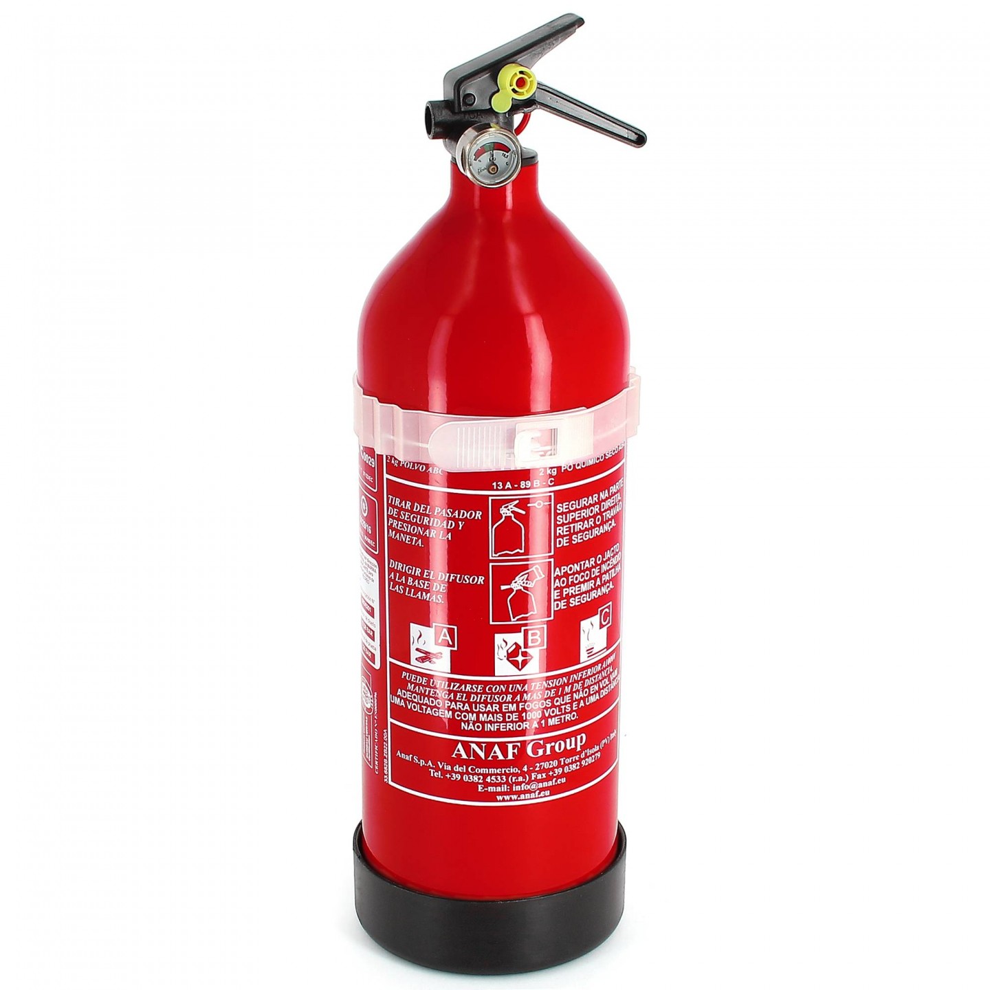 Extintor homologado 2 kg con soporte para coche, barco,