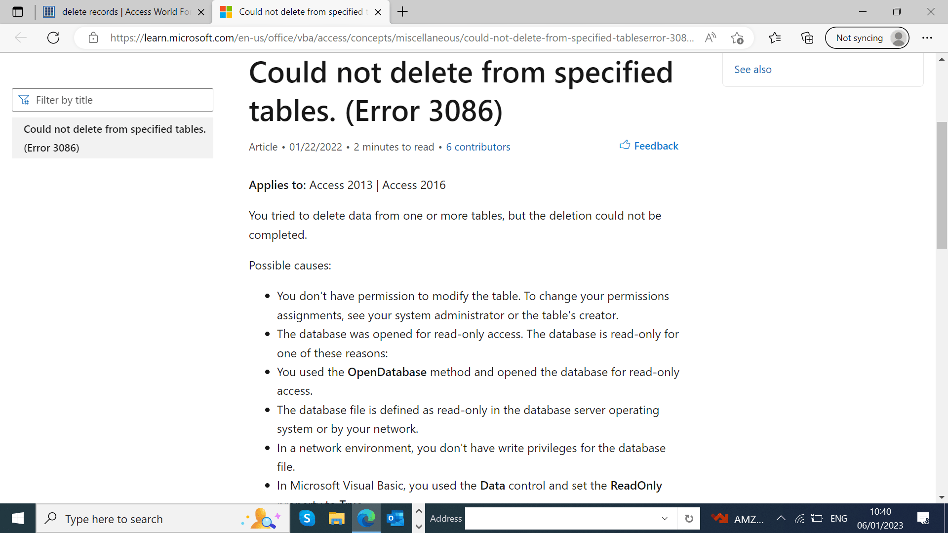 delete records Access World Forums
