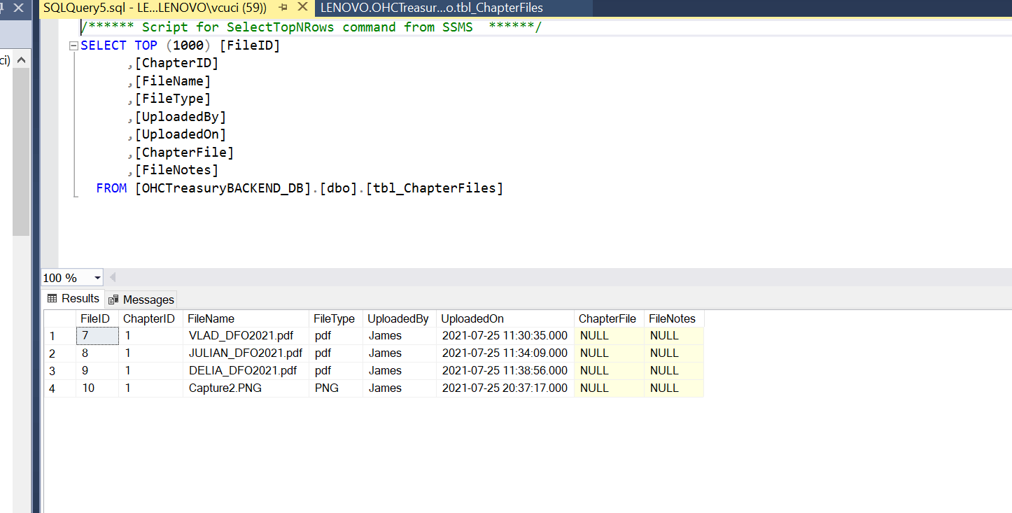 Solved Adding files using ADODB.Stream to SQL BLOB varbinary(max
