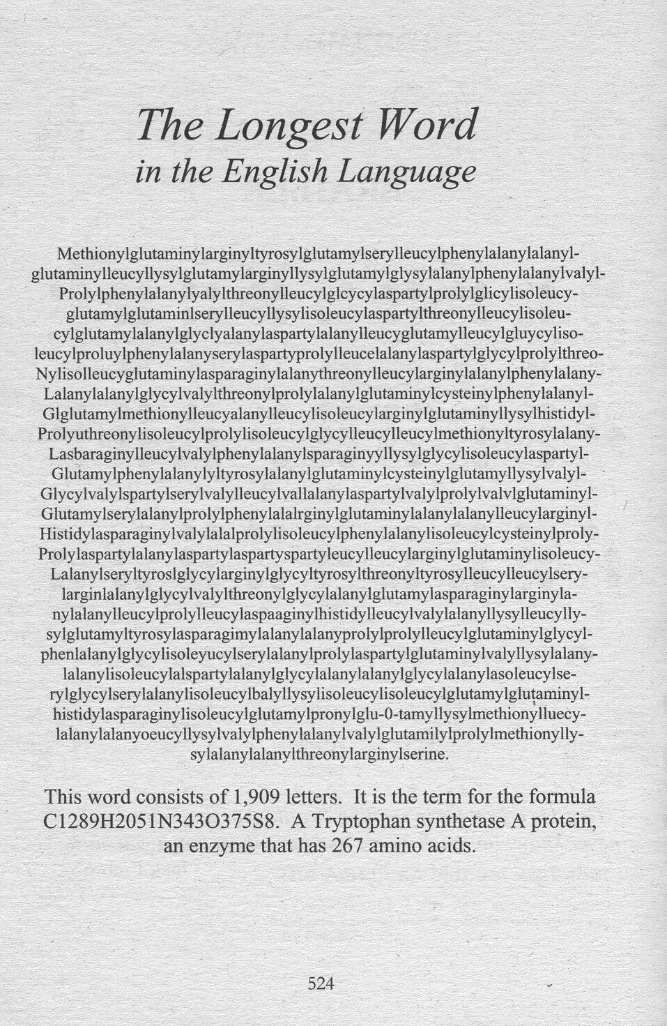 What is the longest word in the English language?
