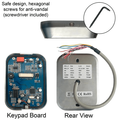 ACCESS CONTROL - DIGITAL TOUCH KEYPAD, READER STANDALONE WITH MINI
