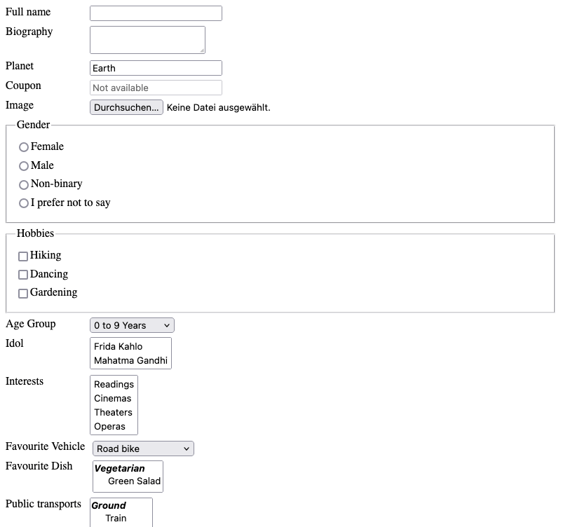 General good form example ADG