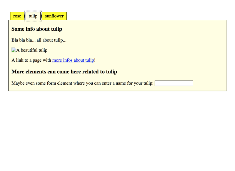 Tablist widgets (or tab panels, tabs) ADG