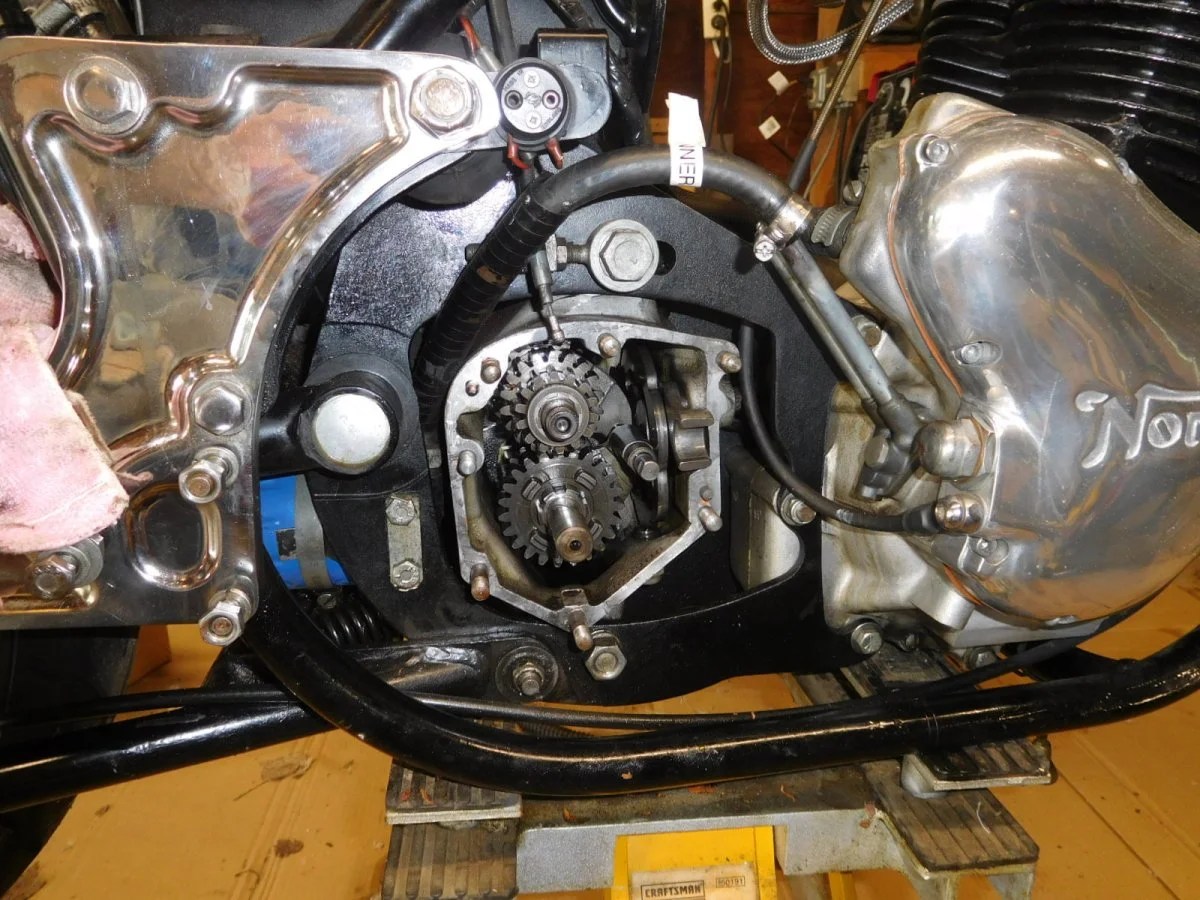 Clutch Cable Routing Access Norton