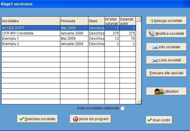 TotalSal program salarii si personal Acces Soft