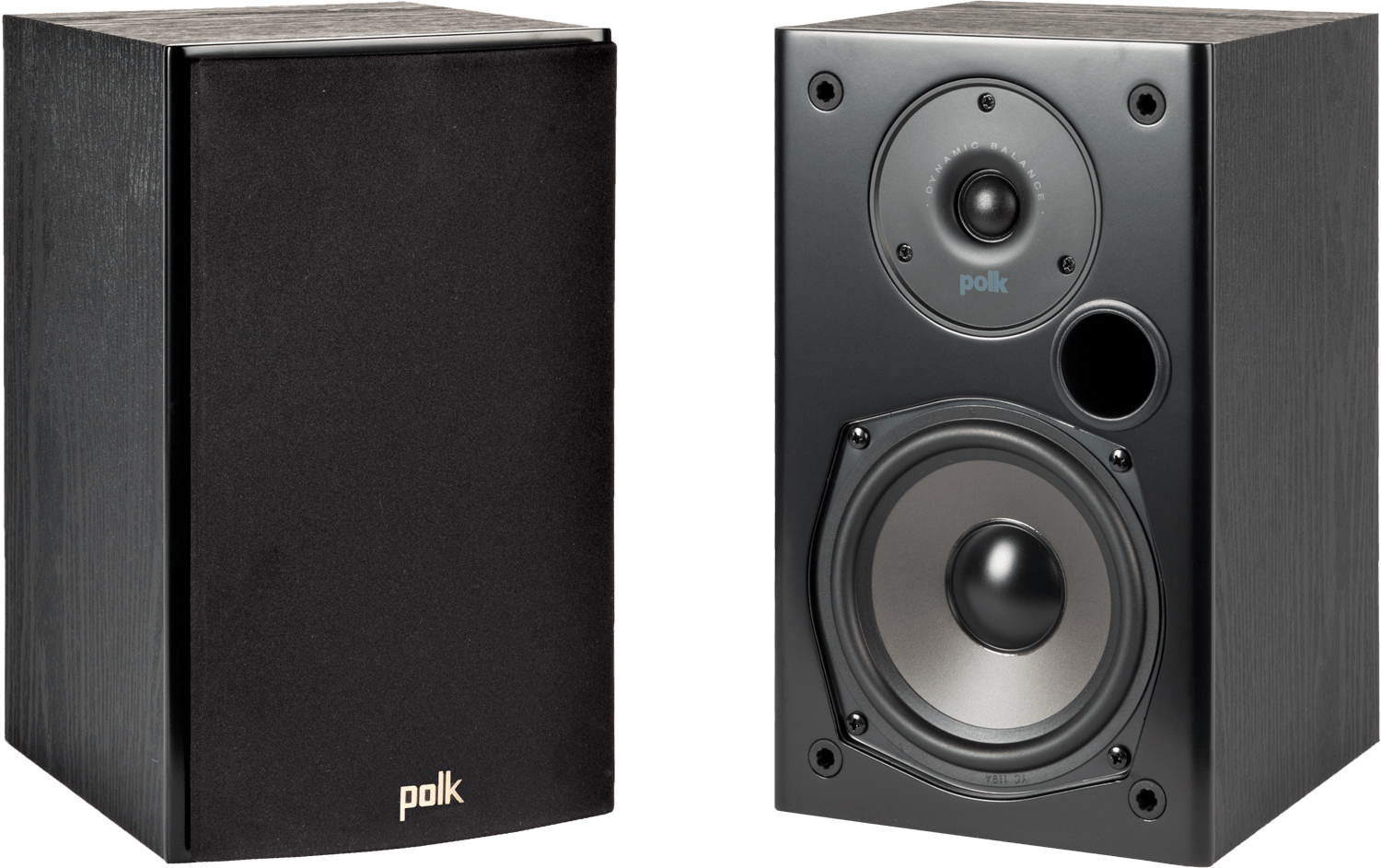 POLK AUDIO T15 PAIR 5.25" 2Way Bookshelf Speaker Black Accessories4less