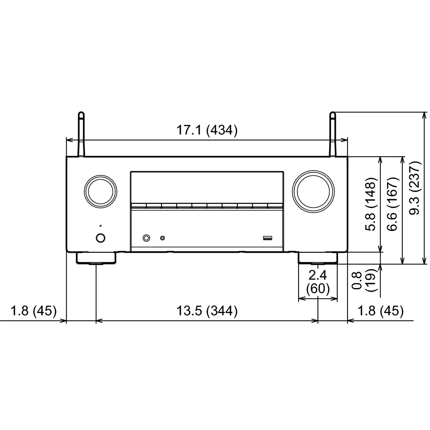 DENON AVR-X2800H 7.2-Ch x 95 Watts 8K A/V Receiver w/HEOS
