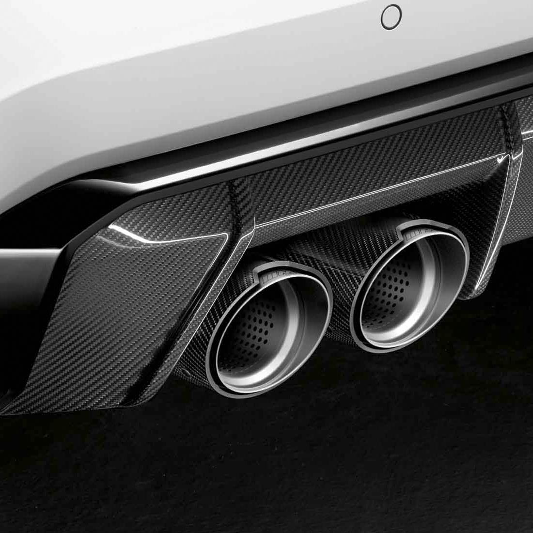 M Performance Tailpipe Trim in Carbon Fiber Right 18305A291B8