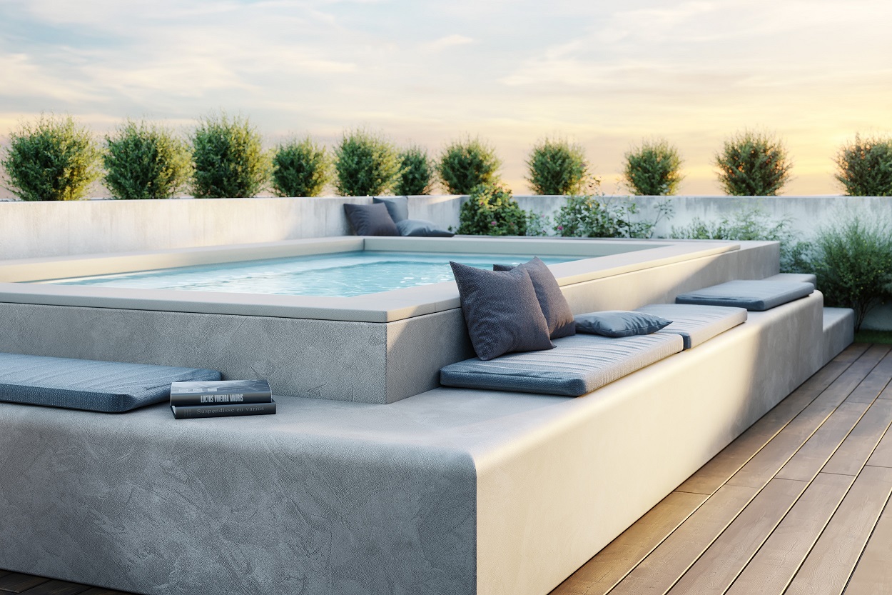Piscina da terrazzo SPASPACE, personalizzazione e su misura