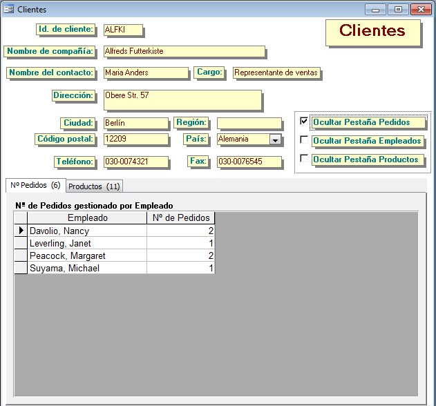 Control de ficha en Access Programación en Access y Excel