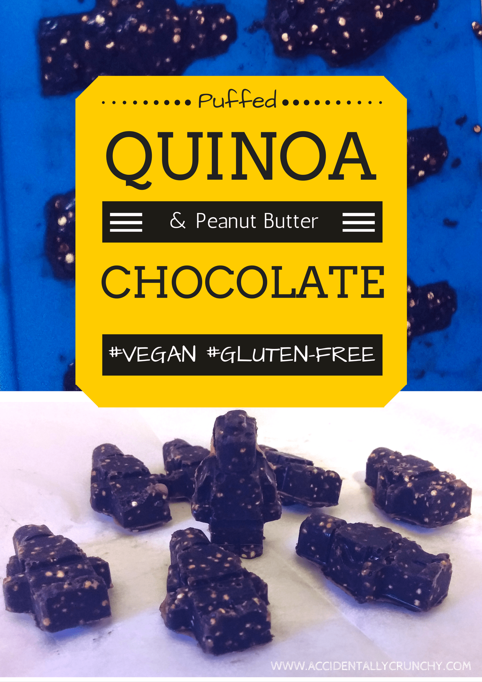 Puffed Quinoa and Peanut Butter Vegan Chocolate