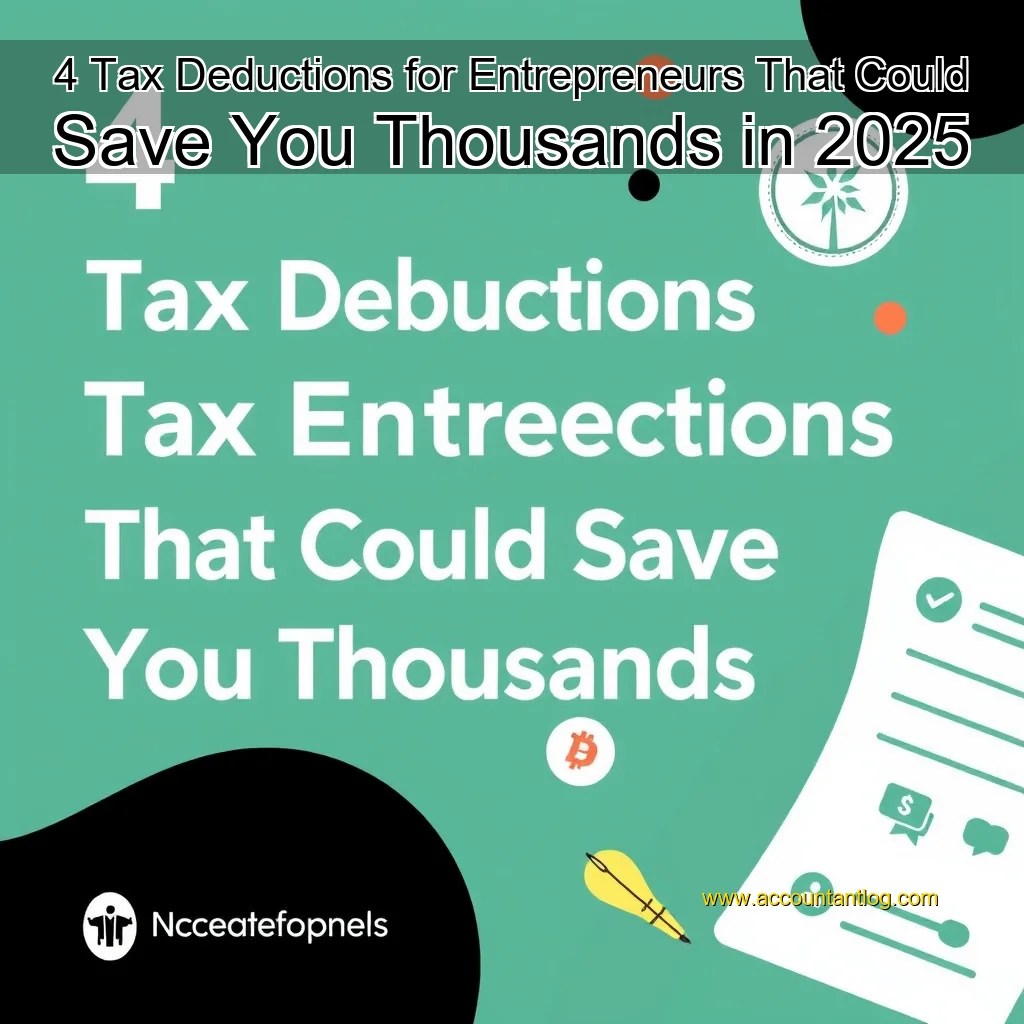 4 Tax Deductions for Entrepreneurs That Could Save You Thousands in