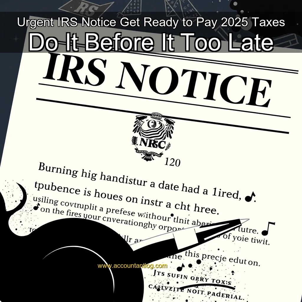 Urgent IRS Notice Get Ready to Pay 2025 Taxes Do It Before It Too Late