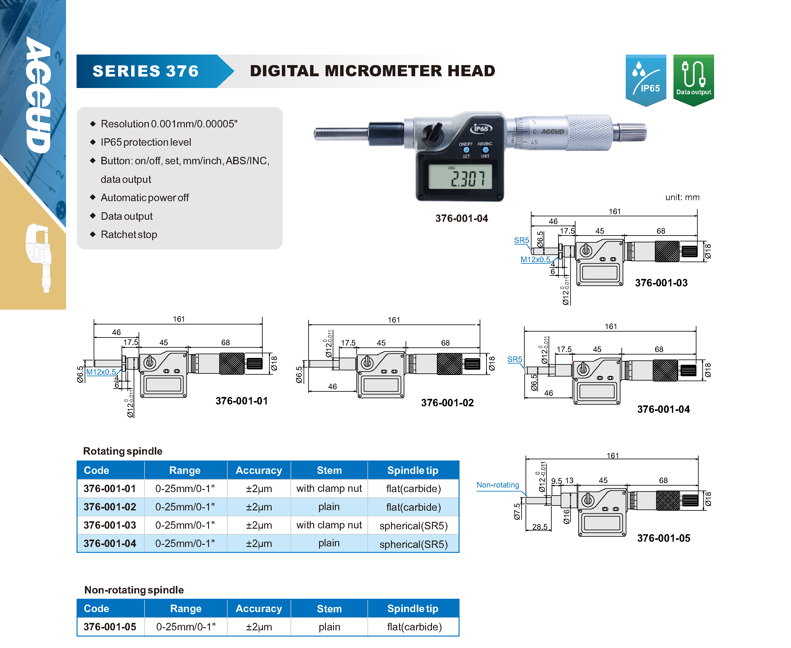 DIGITAL MICROMETER HEAD ACCUD