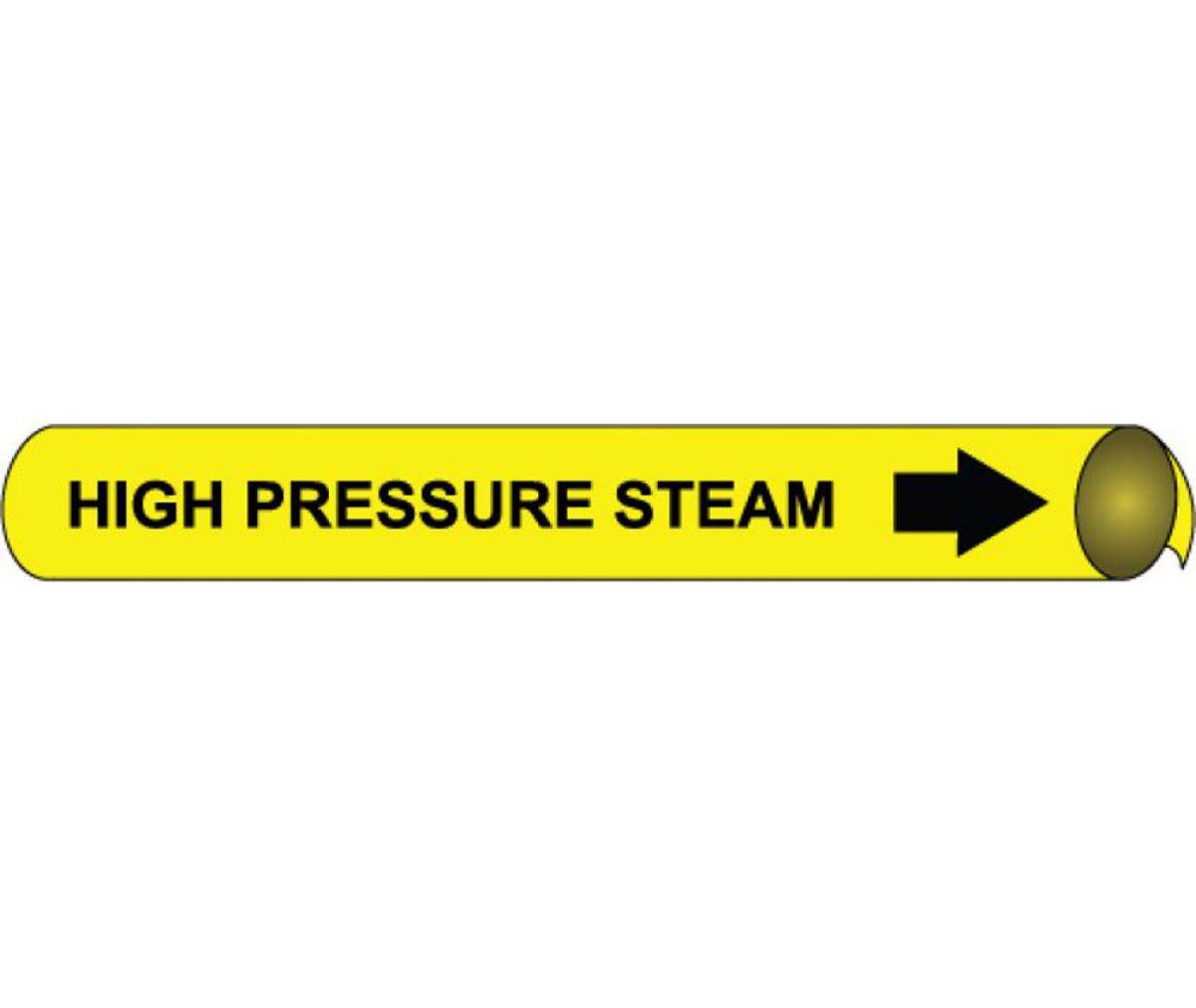 HIGH PRESSURE STEAM PRECOILED/STRAPON PIPE MARKER (H4059)