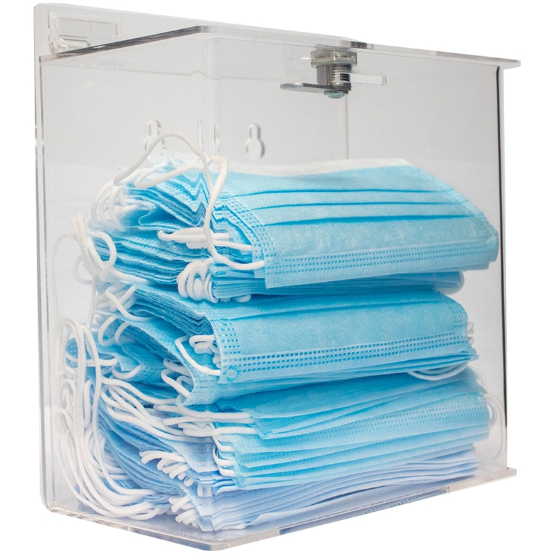 Grab and Go Acrylic Mask Dispenser with Lock (AMD100L)