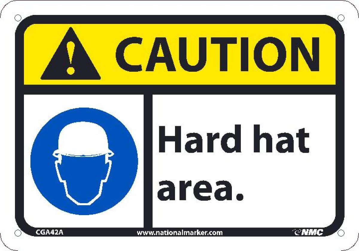CAUTION, HARD HAT AREA (CGA42A)