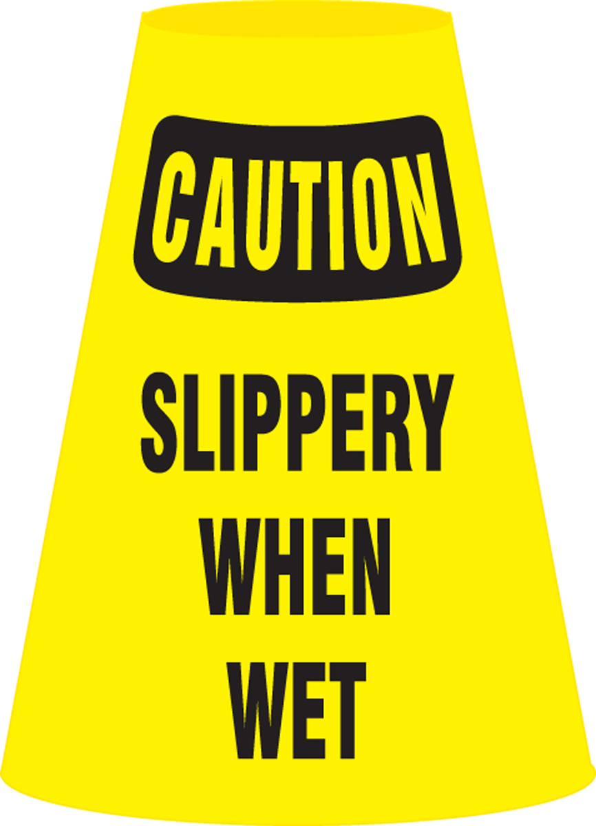 Slippery When Wet Caution Cone Cuff™ Sleeve FBC920