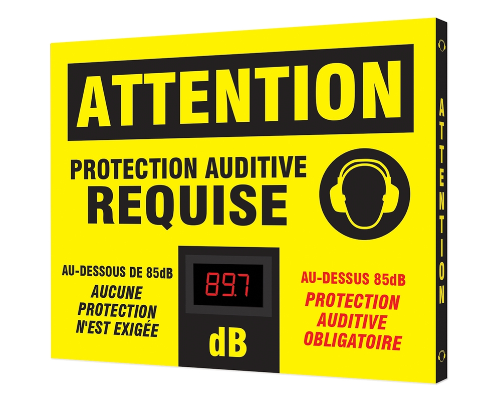 Hearing Protection Required OSHA Caution Industrial Decibel Safety