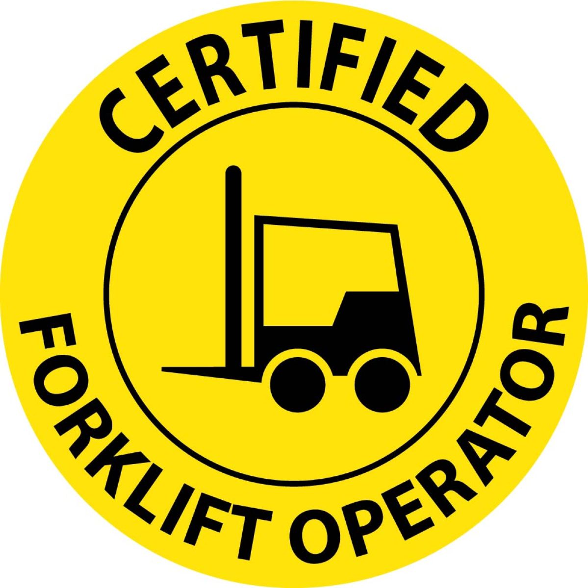 CERTIFIED FORKLIFT DRIVER LABEL (HH67R)