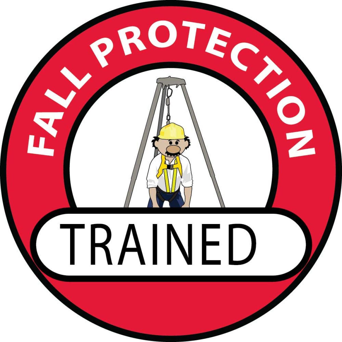 FALL PROTECTION TRAINED HARD HAT EMBLEM (HH71R)