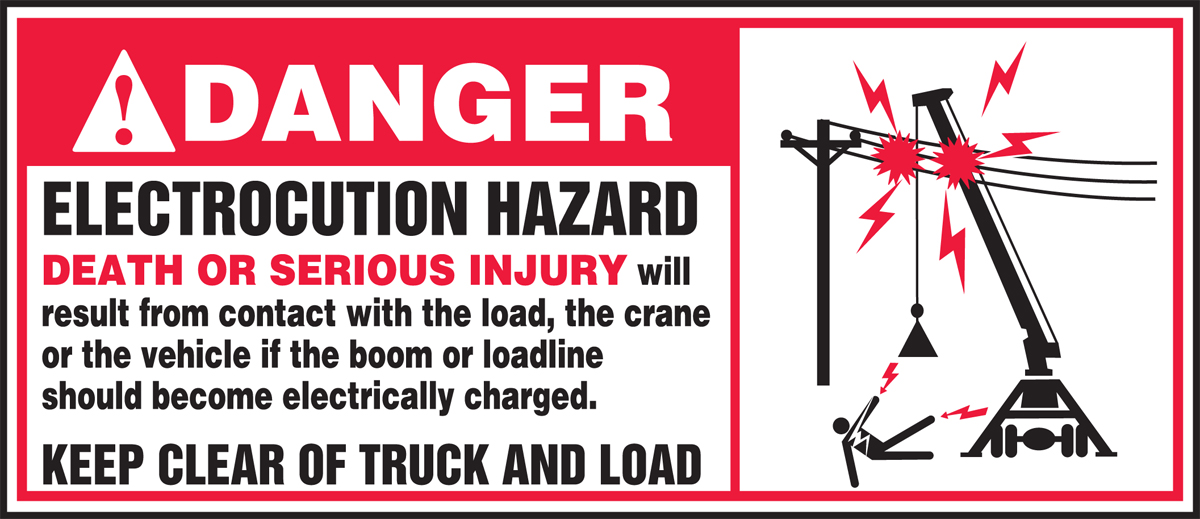 Electrocution Hazard ANSI ISO Danger Safety Sign LEQM025
