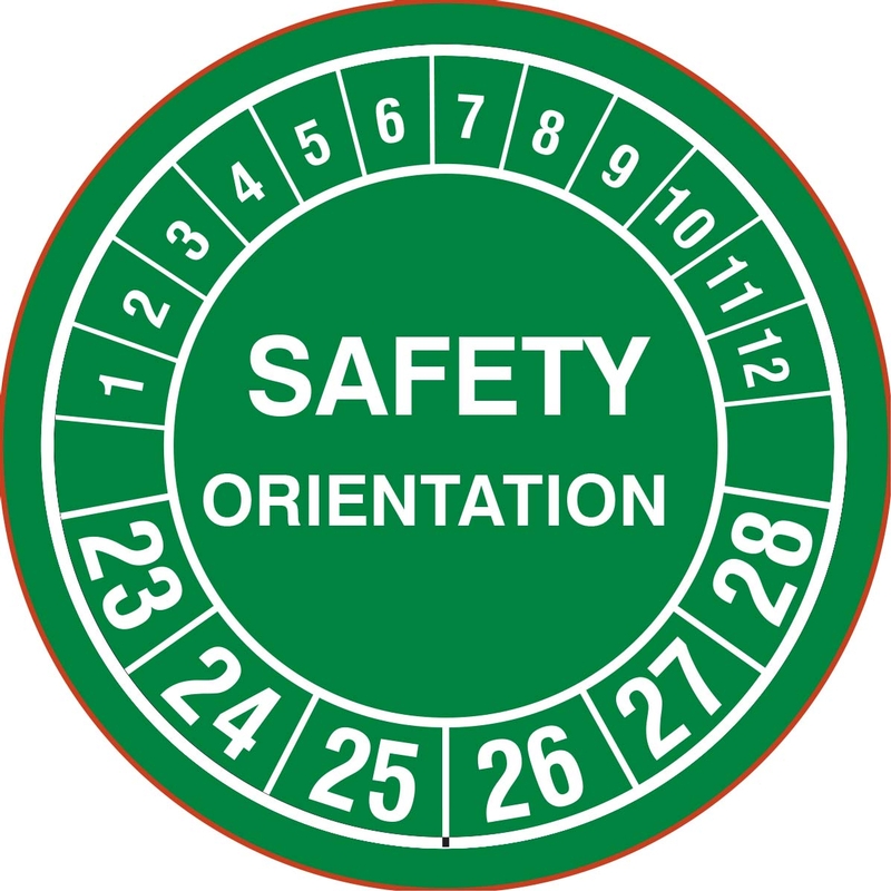 Safety Orientation (Numbering) Hard Hat Stickers LHTL301