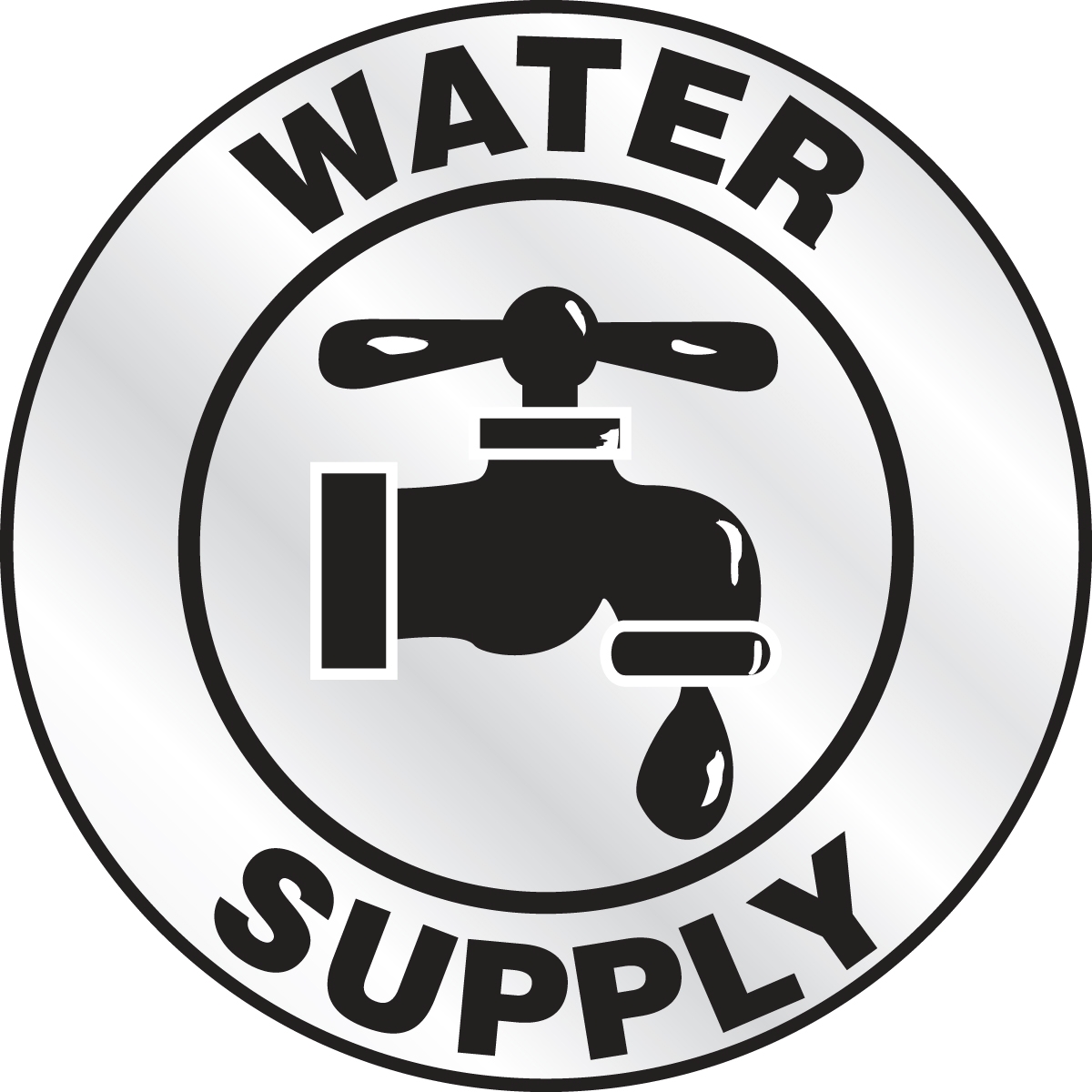 Water Supply Emergency Response Reflective Helmet Sticker LHTL633