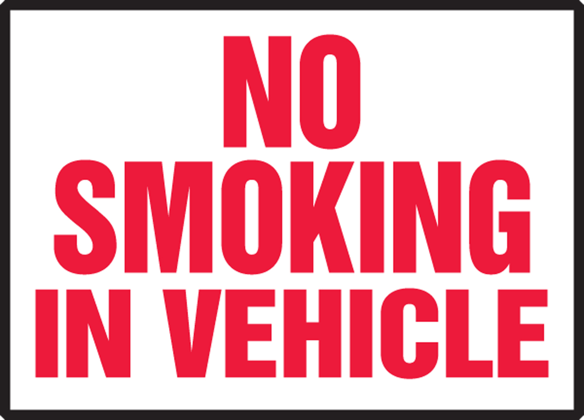 No Smoking In Vehicle Safety Label LSMK551